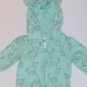 Mint green unicorn hoodie